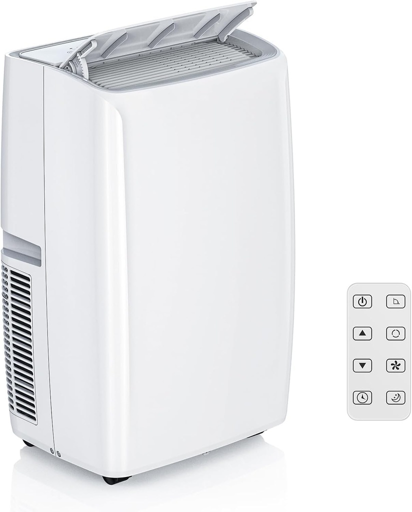 Portable Air Conditioner 14,000 BTU - AC Unit Cools Rooms Up to 750 Sq. Ft, Includes Window Kit & Remote, Energy Efficient Cooling for Home & Bedroom, White