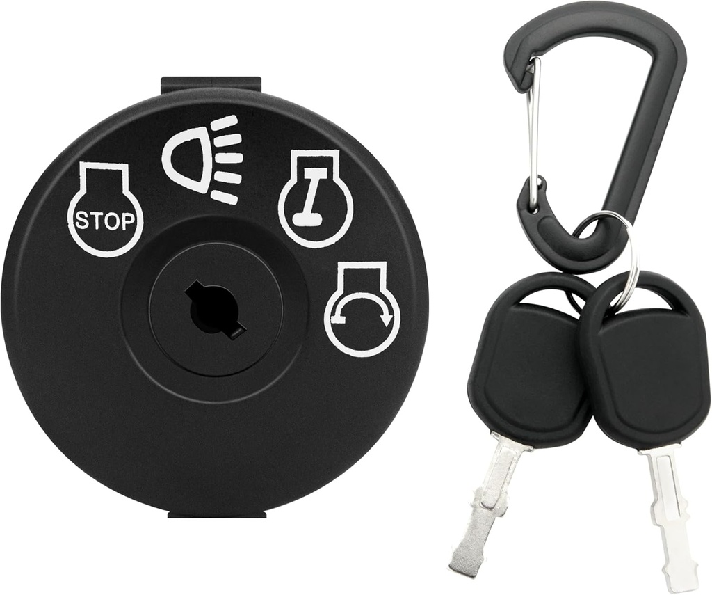 Ignition Switch with Key 4-Position 7-Terminals for Cub Cadet Husqvarna Craftsman John Deere MTD AYP Delta Stratton Gernerac Lawn Mower Replace 532175566 175566 YTH1542XP 925-04227B 925-1741 GY20074
