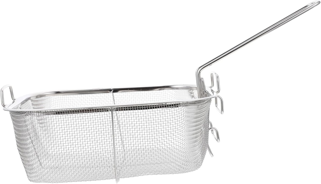 Garneck 1pc Square Frying Basket Mini Strainer Turkey Fryer Chip Holder Mini Foods Food Frying Basket Taco Fryer Square Fry Wire Fry Stainless Steel Metal Kitchenware