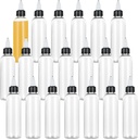 20PCS 8.5oz Clear Dispensing Bottles, Plastic Squeeze Bottles with Twist Top Caps for Oils Inks Liquids, Household Round Squeeze Container for Crafts Kitchen Food Making