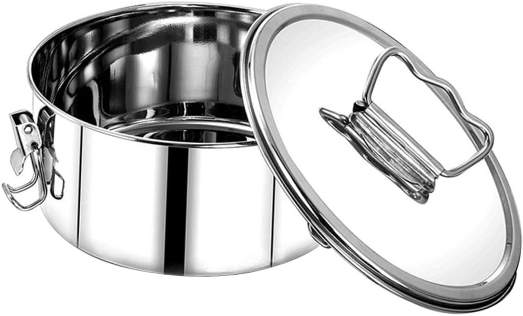 PRETYZOOM Stainless Steel Round Steamer Rack with Handle Lightweight Compact Food Steamer for and Storage Kitchen Gadget for Home Use and Gifts