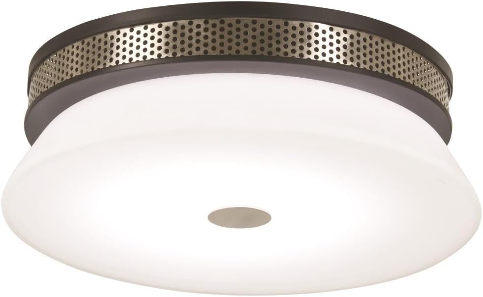 George Kovacs P955-691-L Tauten LED Flush Mount, Coal With Brushed Nickel