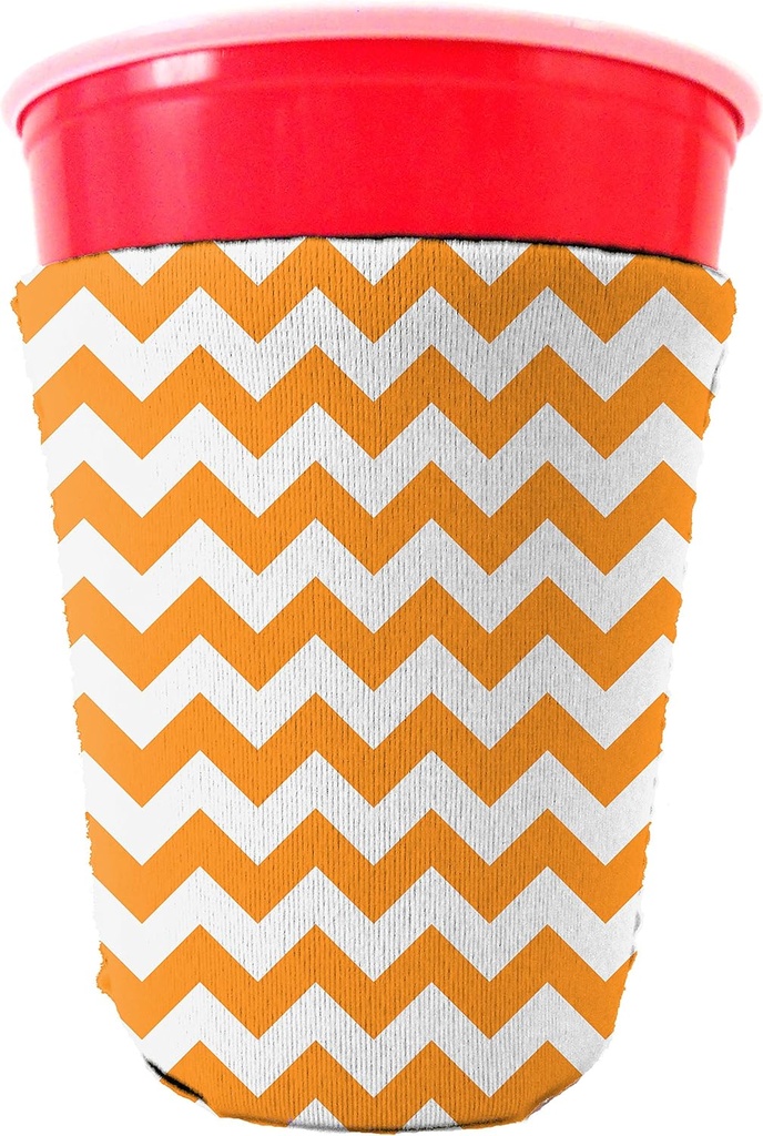 Chevron Stripe Party Cup Coolie Orange