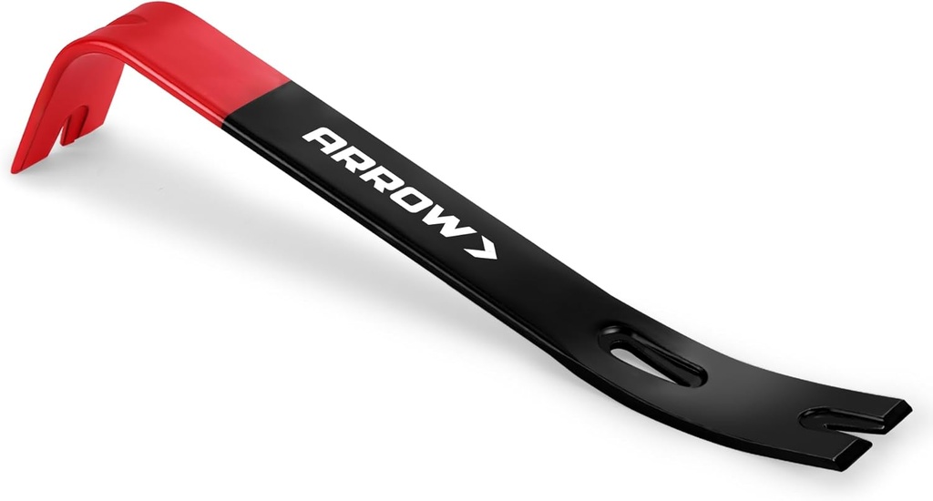 ARROW 12" Pry Bar & Nail Puller Heavy-Duty Carbon Steel, Flat Bar Crowbar with Rust-Resistant Forged Design - Multi-Purpose Tool for Prying, Lifting, Scraping