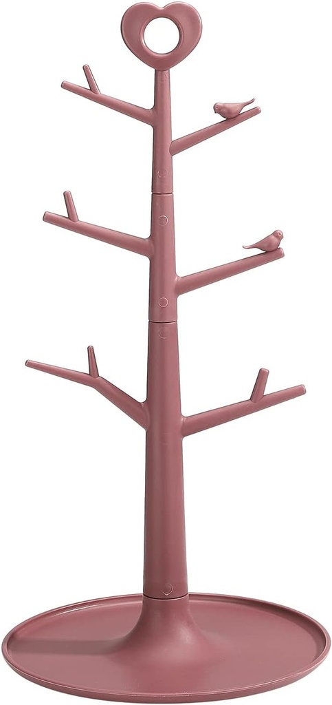 Coffee Cup Holder Mug Tree Holder with 6 Hooks Coffee Cup Storage Rack Durable Coffee Mug Rack Multifunctional Mug Organizer Shelf for Tea Cup Tabletop Organizer(#3)