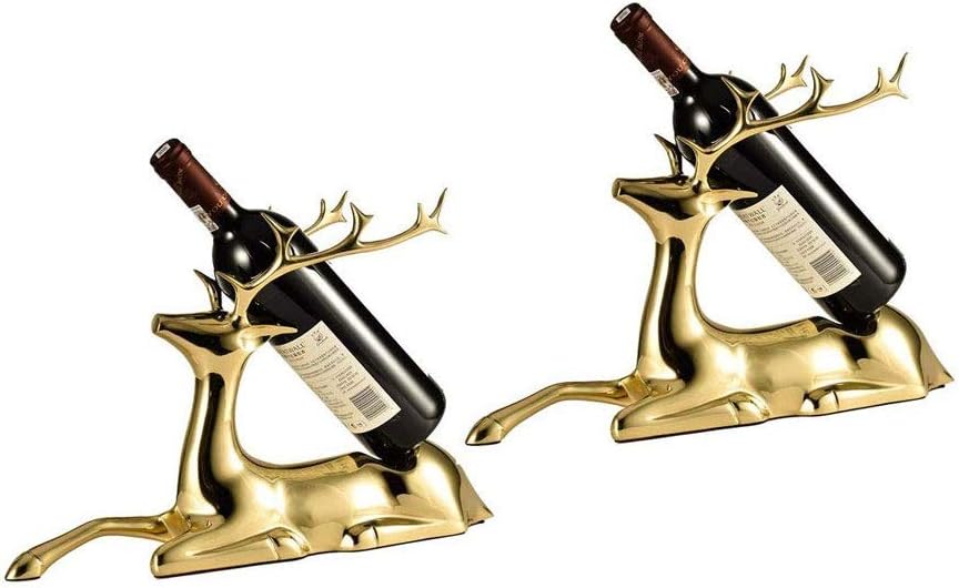 Wine Holder Copper Deer Shape Wine Rack Personality Home Kitchen Restaurant Wine Rack Decoration Countertop Cabinet Cellar Narrow