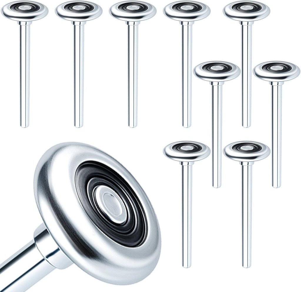 10 Pack 9" Stem Steel Commercial Grade Garage Door Rollers for 2" Track, Quiet/Durable and High Load, Use Precision Bearings with 10 Balls.