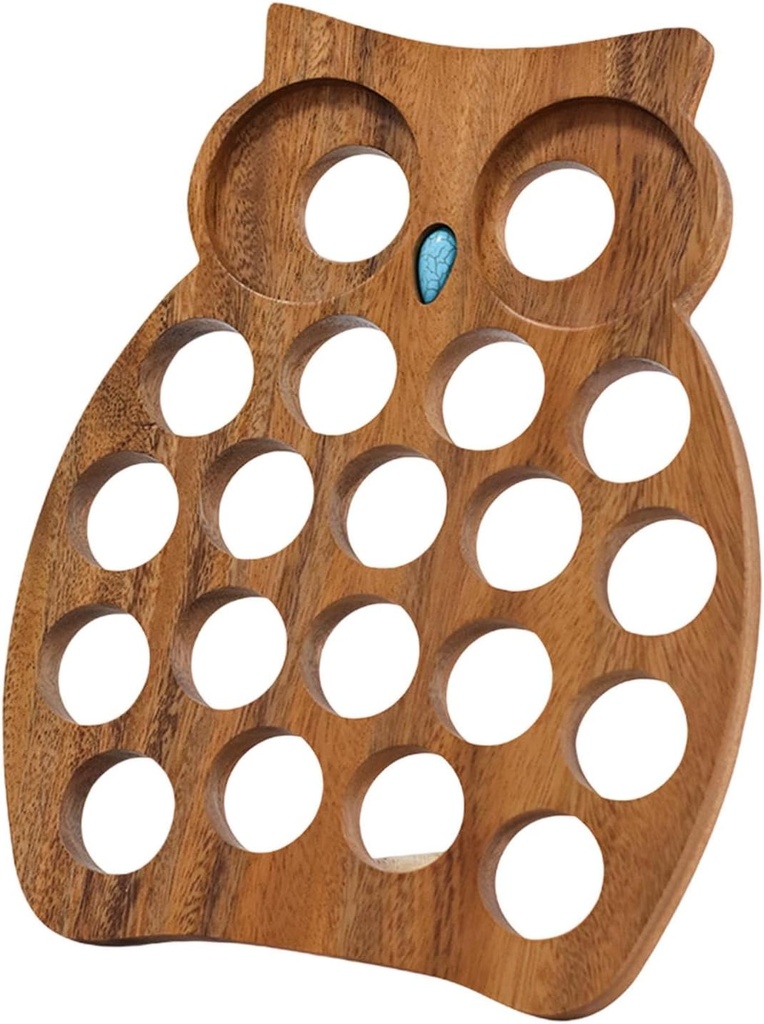 Owl Coffee Pod Holder Display Rack Wooden Decor Creative Hold 20 Coffee Pod Organizer for Cafes Bar Countertop Hotels