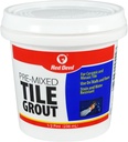 Red Devil 0422 Pre-Mixed Tile Grout - Professional Quality, Excellent Adhesion, Ideal for Wall & Floor Use - 1/2 Pint, White, Made in USA
