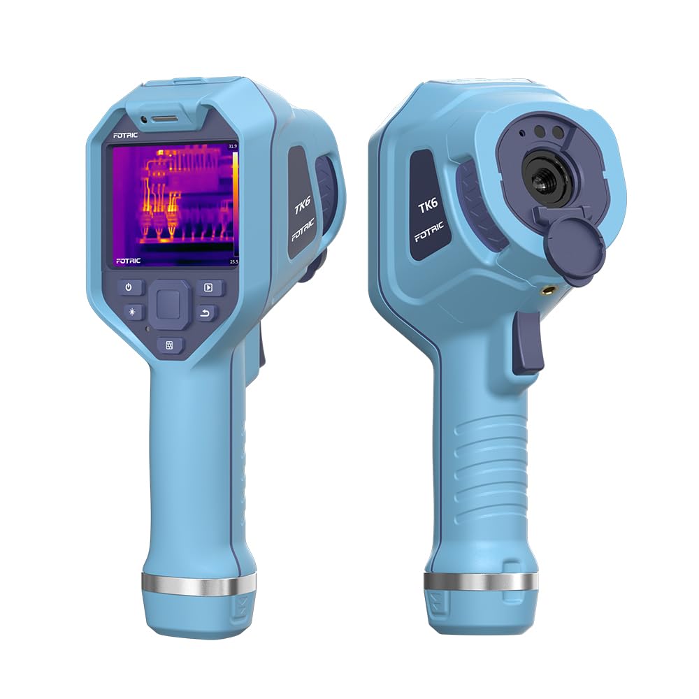 TK6 Thermal Imaging Camera, 384 x 288 IR Resolution, 25° *19° FOV, Manual Focus Thermal Imager with 5MP Visual Camera for Building, Electrical Inspections, -4°F to 1022°F, 3.5" Touch Screen