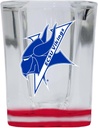R and R Imports Elizabeth City State University 2 Ounce Shot Glass Square Red Base Officially Licensed Collegiate Product 4-Pack