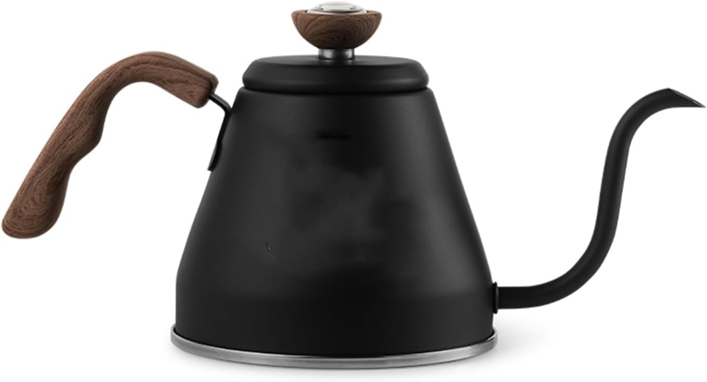 Outdoor Stainless Steel Pour Over Coffee Kettle, Portable Camping Brewer-Black