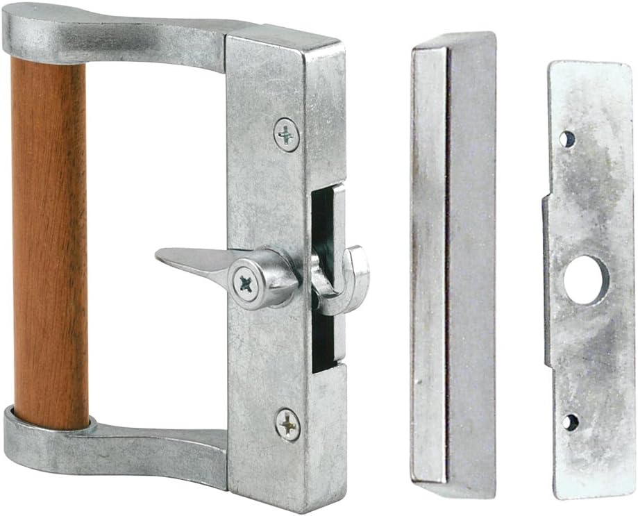 Prime-Line C 1023 Gray Finish Sliding Door Handle Set, for Fullview Doors (Single Pack)