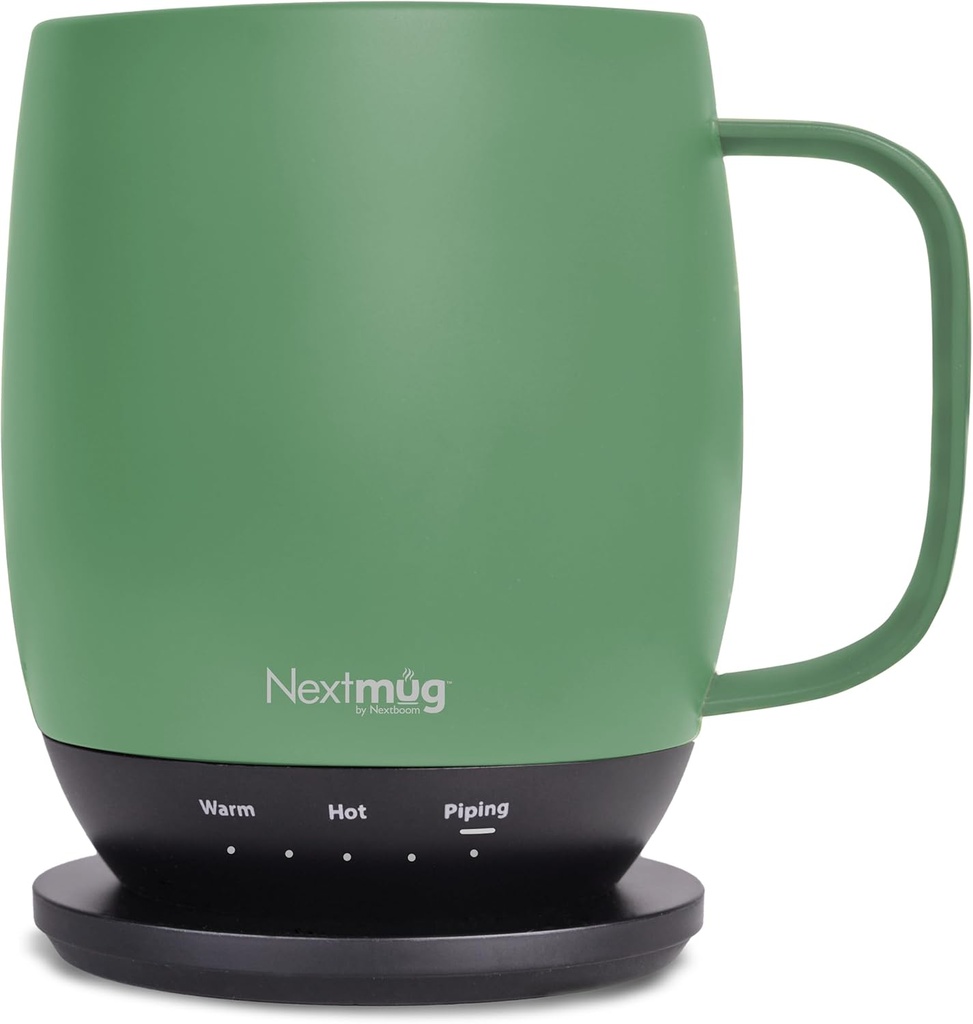 Nextmug - Temperature-Controlled, Self-Heating Coffee Mug (Sage - 14 oz.)