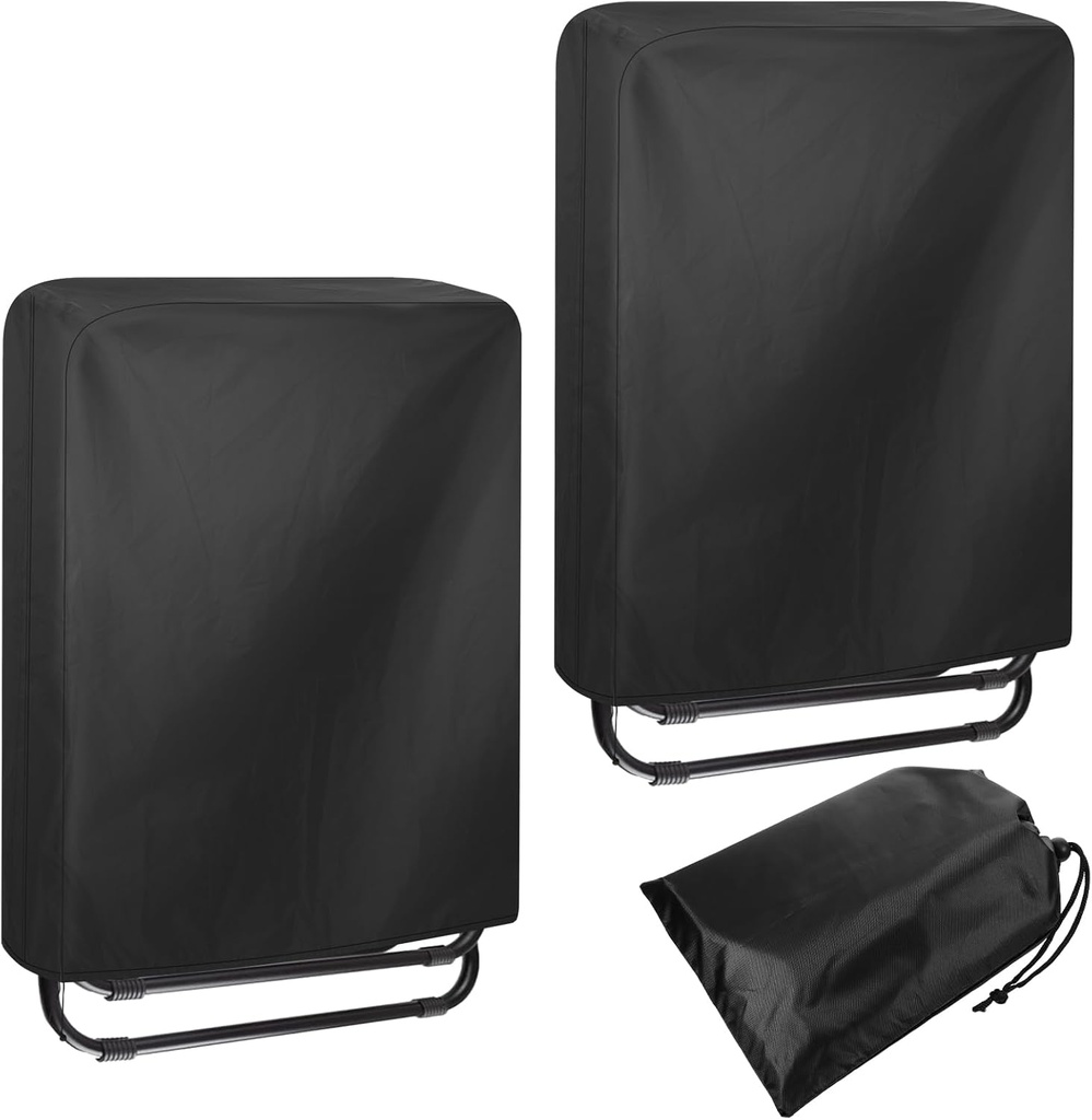 Outdoor Furniture Cover Waterproof, 2Pcs Zero Gravity Folding Chair Cover, Rocking Chair Covers, All Weather Anti Waterproof Dustproof Gravity Chair Covers with Storage Bag, 27.9" W x 13.3" D x 43.3"