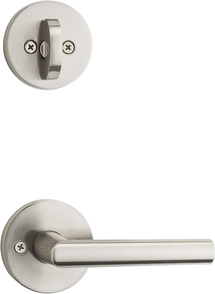 Kwikset 99660-123 Milan Round Single Cylinder Interior Pack Lever in Satin Nickel