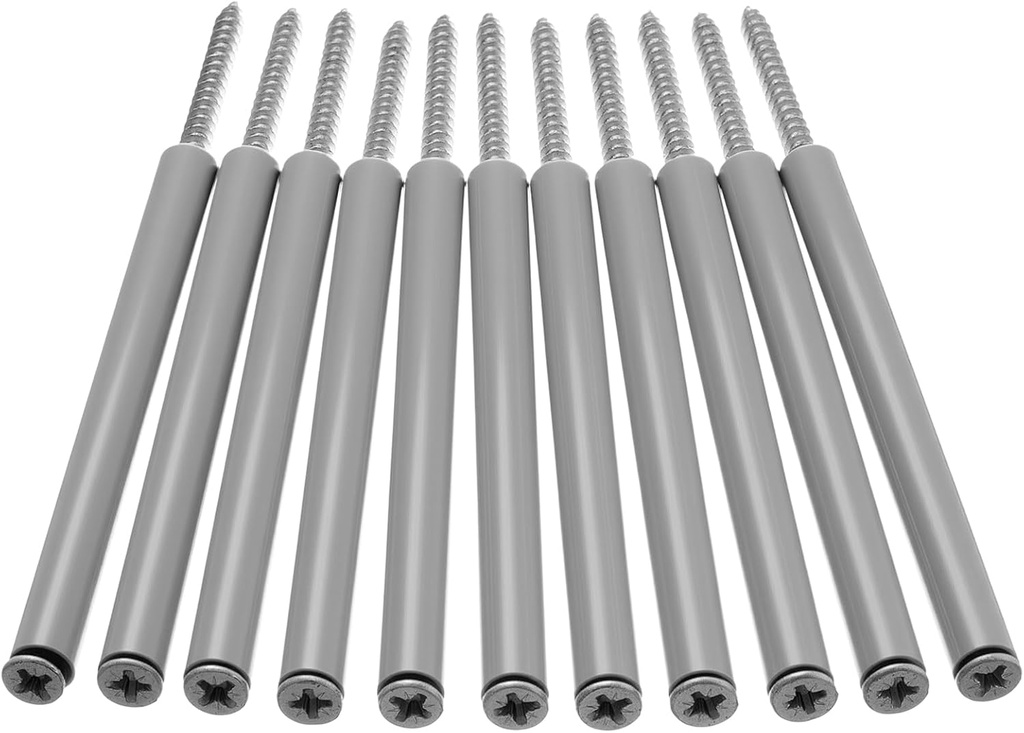 Moxweyeni 15 Pack 31 Pcs 7 Inch Gutter Screws with Ferrule Durable Nails Fasteners Repair Kit Easy to Install for Sagging Gutters and Maintenance