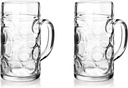North Mountain Supply Oktoberfest Beer Mugs – 21 oz – Set of 2 – Thick Glass, Freezer-Friendly – Made in Poland – Crystal Clear
