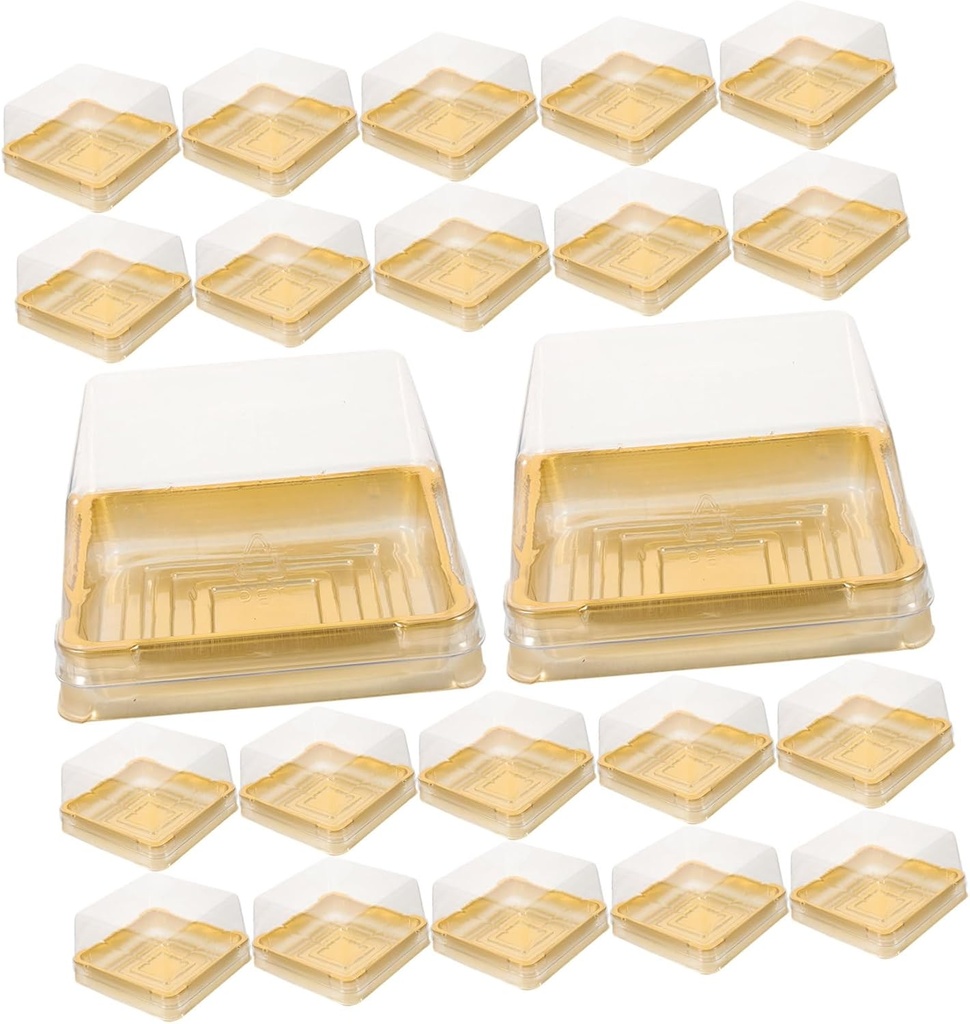 50Pcs Muffin Dome Boxes Multipurpose Cake Cupcake Storage Containers for Mooncakes Pastries Desserts Lightweight Durable Bakery Packaging for Restaurants