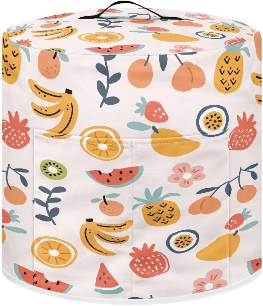 TODIYADDU Tropical Fruit Pressure Cooker Cover for 3 Quart Instant Pot Watermelon Banana Kitchen Appliance Dust Cover for Round Pressure Cooker Slow Cooker Trendy Instant Pot Air Fryer Accessories