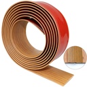 Floor Transition Strip 2" Self Adhesive Flat Vinyl Flooring Transitions Strip with Strong Backing (5cm, 20FT, Brown Wood Grain)