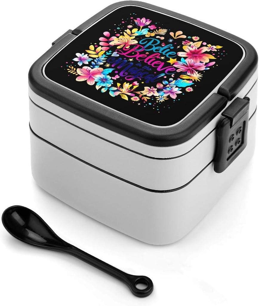 Magic Magical Graphic Bento Box with 2 Compartments Adult Lunch Box Lunch Container for Meal Prep Work And Outdoors