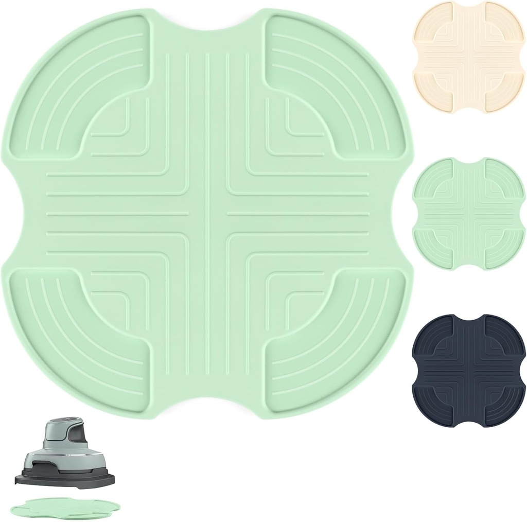 Air Fryer Trivets Compatible with N’inja CRIS-pi, Reusable Silicone Trivet for Air Fryer, Heat Resistant Mat, N’inja CRIS-pi Glass Air Fryer Accessories (Green)