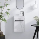 16" Floating Bathroom Vanity with Sink, Modern Wall-Mounted Cabinet Set for Small Spaces