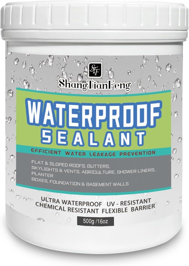 ShangTianFeng 32oz Transparent sealant Repairing Leak WaterproofAdhesive, LiquidWaterproof Sealant, roof sealant Waterproof， Invisible WaterproofAgent Indoor & Outdoor WaterproofCoating 32oz