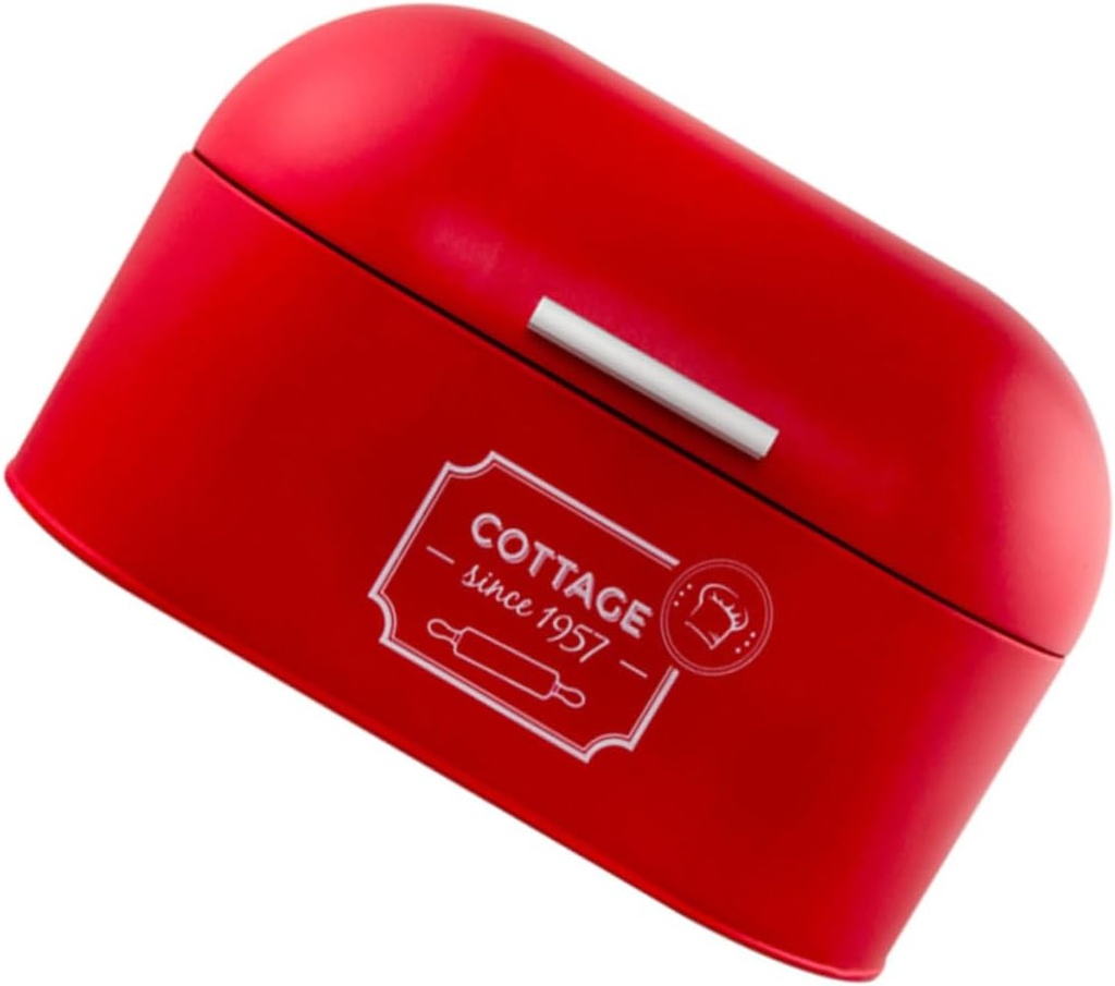 iplusmile Multifunctional Red Bread Box for Kitchen and Home Compact Storage Container for Bread Snacks Cosmetics Space Saving Organizer for Bakery Coffee Shop Picnic Travel Use