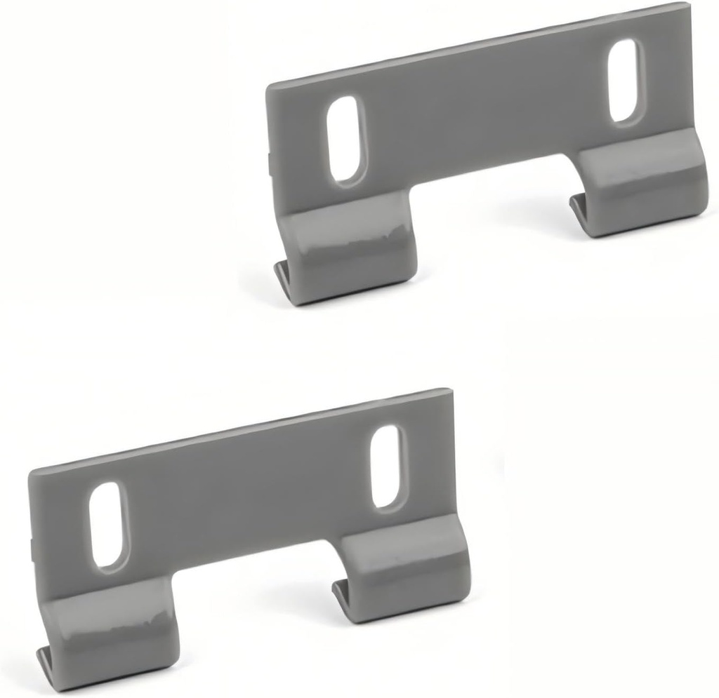 5 PCS Gray Plastic Shower Door Bottom Hook Guide with Spacer,2" Hole Center Spacing,M 6191 Panel Guide Clip