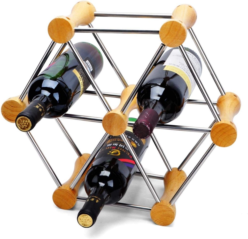 Variety Wine Rack- Can Assemble A Variety of Modeling -Perfect for Bar Wine Cellar Basement Cabinet Pantry Etc Decoration Wine Set 6 Bottles of Wine