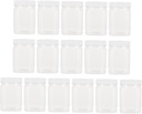 16pcs Transparent Plastic Bottles for Honey and Food Storage Square Containers with Smooth Surface for Home and Party Use