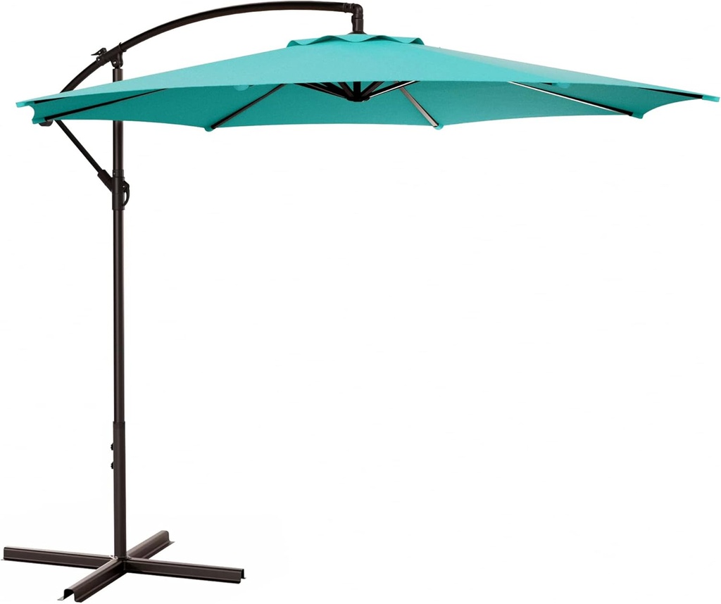 WO Home Furniture Patio Umbrella w Stand 2 PCS 10ft Outdoor Patio Cantilever Hanging Shade Kit