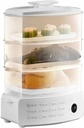 3 Layers/12L Food Steamer for Cooking, 900W Electric Multicookers Steamer Cookware Touch The Visual Panel Hot Food Heater