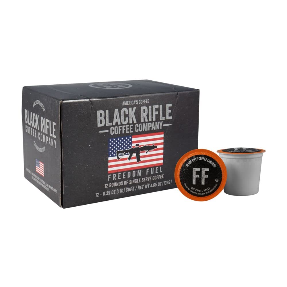 Black Rifle Coffee Company Freedom Fuel, 12 Count, Dark Roast K Cups - Single Serve K Cups Coffee Pods - Kcup Pods Compatible with Keurig 1.0 & 2.0 - Made from Arabica Beans