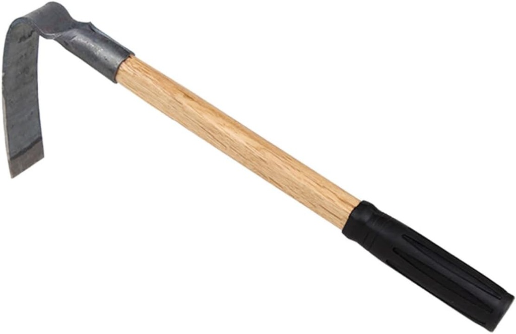 Yardwe Garden Hoeing Tool Set Metal Hoe Wooden Handle Garden Puller for Gardening Hand Tools Small Steel Hoeing for Outdoor Farm