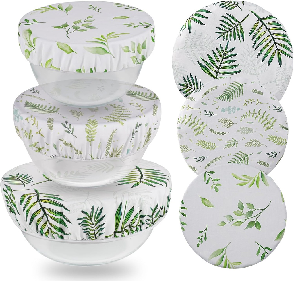 3 Pack Reusable Bowl Covers for Bread Proofing with Plastic Liner 8/10/12 Inch Elastic Bread Bowl Cover for Sourdough Rising and Food Storage