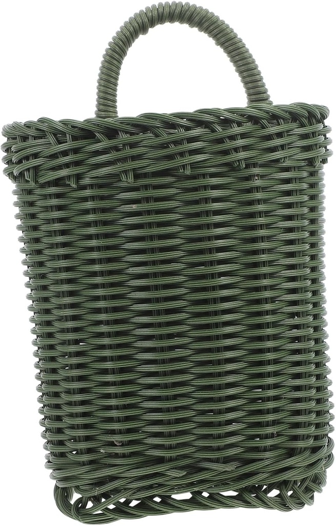 PRETYZOOM Hanging Storage Basket Woven Plant Basket Wall Hanging Kitchen Storage