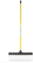 THE GROUNDSKEEPER II Rake 55-inch Lightweight Fiberglass Handle, 21-inch Head, Durable Steel Tines for Gardening, De-Thatching or Professional Landscaping (6-Pack)