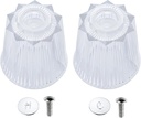Shower Faucet Handle for Price Pfister, Bathtub Sink Faucet 2 Piece Hot and Cold Knob Replacement Clear Acrylic