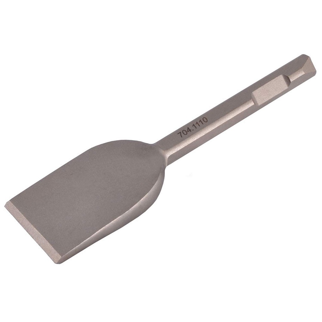 CS Unitec 704.1110 Spark Resistant Aluminum Bronze (AlBr) Square Shank Chisel - 2" W x 7" L - for Pneumatic Scalers and Chipping Hammers