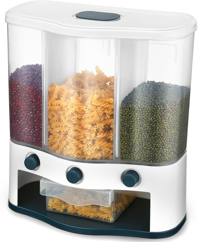 Cereal Dispenser Cereal Container Dry Food Dispenser Wall Mounted Rice Dispenser Grain Storage Containers For Rice Beans Nuts Cereal Dispenser For Pantry