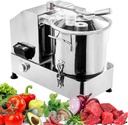 Commercial Food Processor Cutter Meat Chopper Machine 6L/9L/12L Volume Stainless Steel Electric Vegetable Chopper Multifunctional for Chopping Fruits Vegetables Meat Nuts Grains 6L