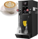 2200w Commercial Milk Frother,12l/ 3.17gal Full-Automatic Steam Boiling Water Frothing Machine with LED Display,Milk Foam Maker,for Espresso Coffee Tea Dessert Shop Hotel,Black