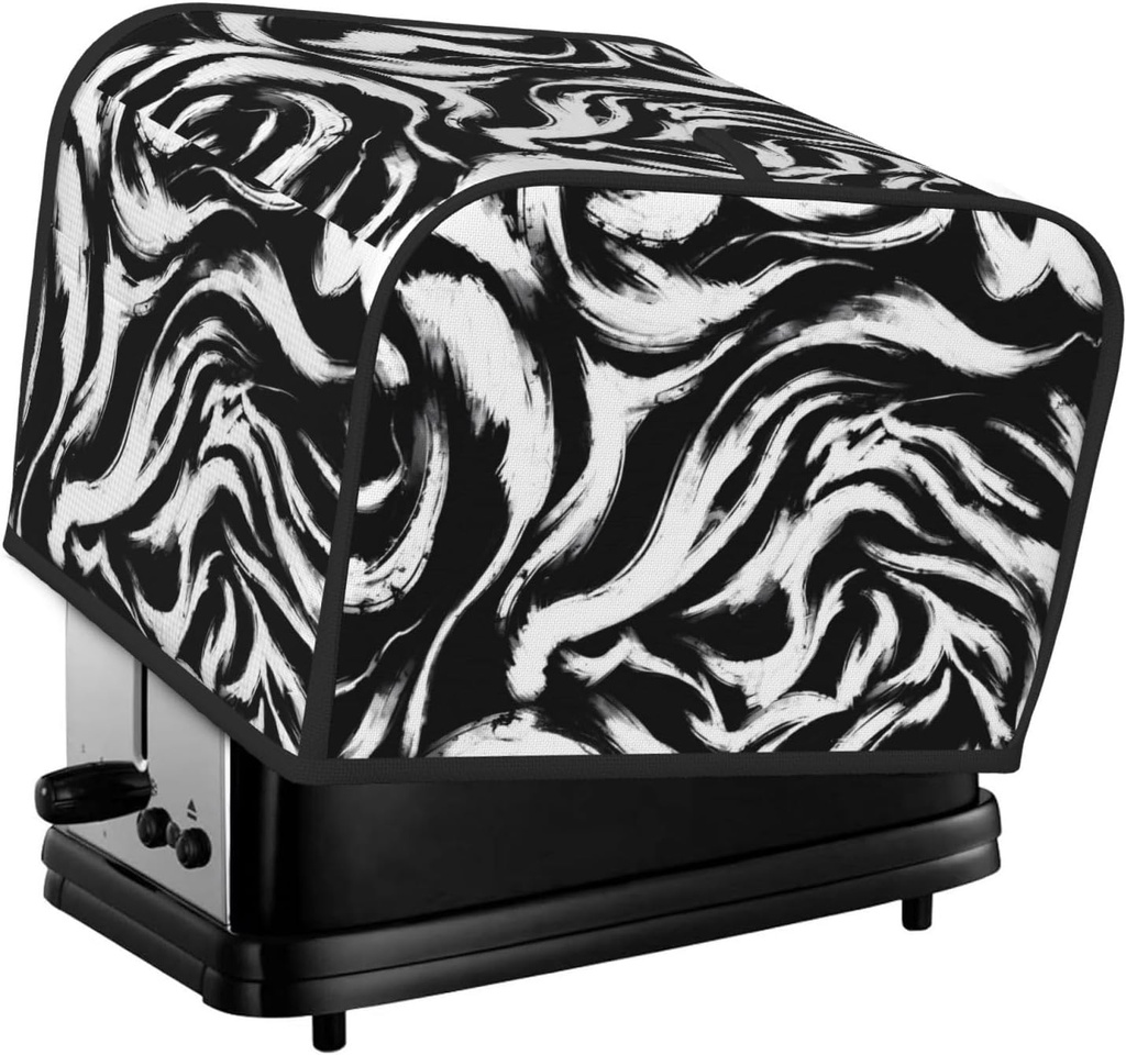Oven Cover Kitchen Bread Machine Protector,4 Slice Toaster Cover For Home,Fingerprint Coaster Cover,Kitchen Small Appliance,Leopard And Zebra 2