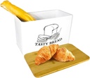 Classic Bread Box Bread Box for Kitchen Countertop with Wood Lid and Fits 2 Loaves Farmhouse Bread Box Bread Storage Bin 12.5x6.6x10.2 Food Storage