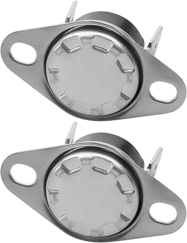 2Pcs Thermostat Fuse Fit for GE KSD201 70 Microwave, 250V 10A 70°C Thermal Fuse Temperature Control Switch Normally Closed for Oven Water Heater