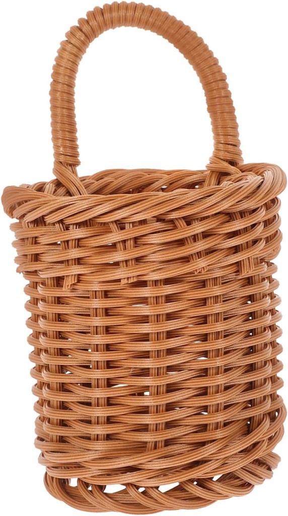 Hanging Woven Storage Basket for Kitchen Fruit Flower Display Wall Hanging Storage Organizer