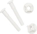 Qualihome Plastic Toilet Seat Screws Replacement - Durable Toilet Nuts - Bolts for Toilet - Toilet Screw Plastic Hardware - Easy Install for Toilet Lid
